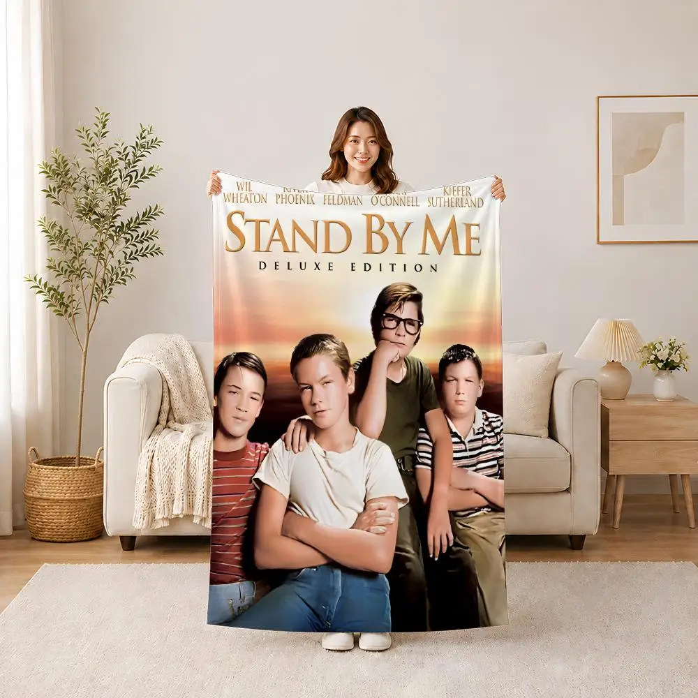 S-Stand by Me movie Throw Summer Flannel Blanket, Anti-Static Washable Shawl for Car Office Kids Nap
