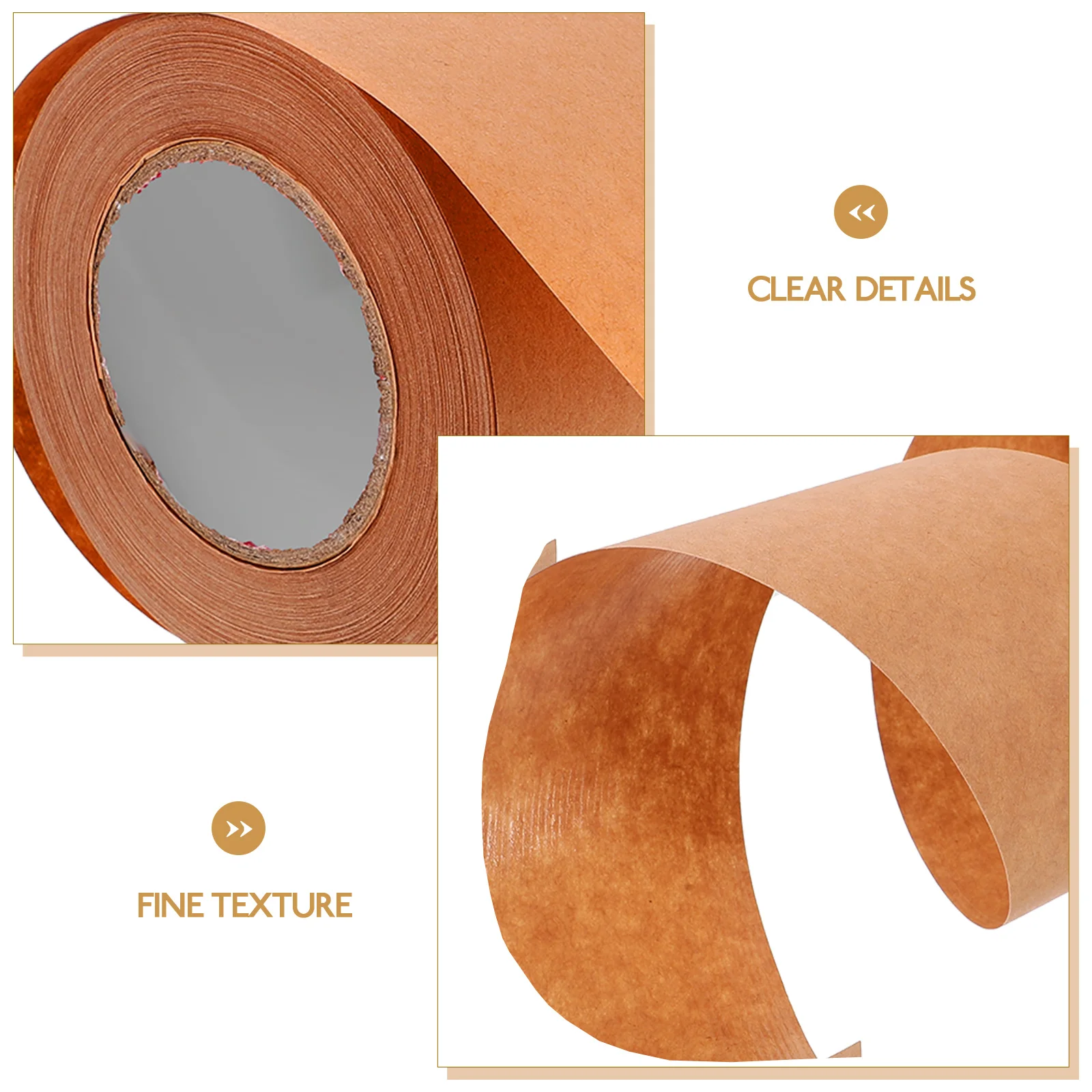 

2pcs 2 Rolls Kraft Paper Multi-Use Gummed Packaging Heavy Duty Shipping Sealing Reinforced Packing Tape For Carton Box Mailing