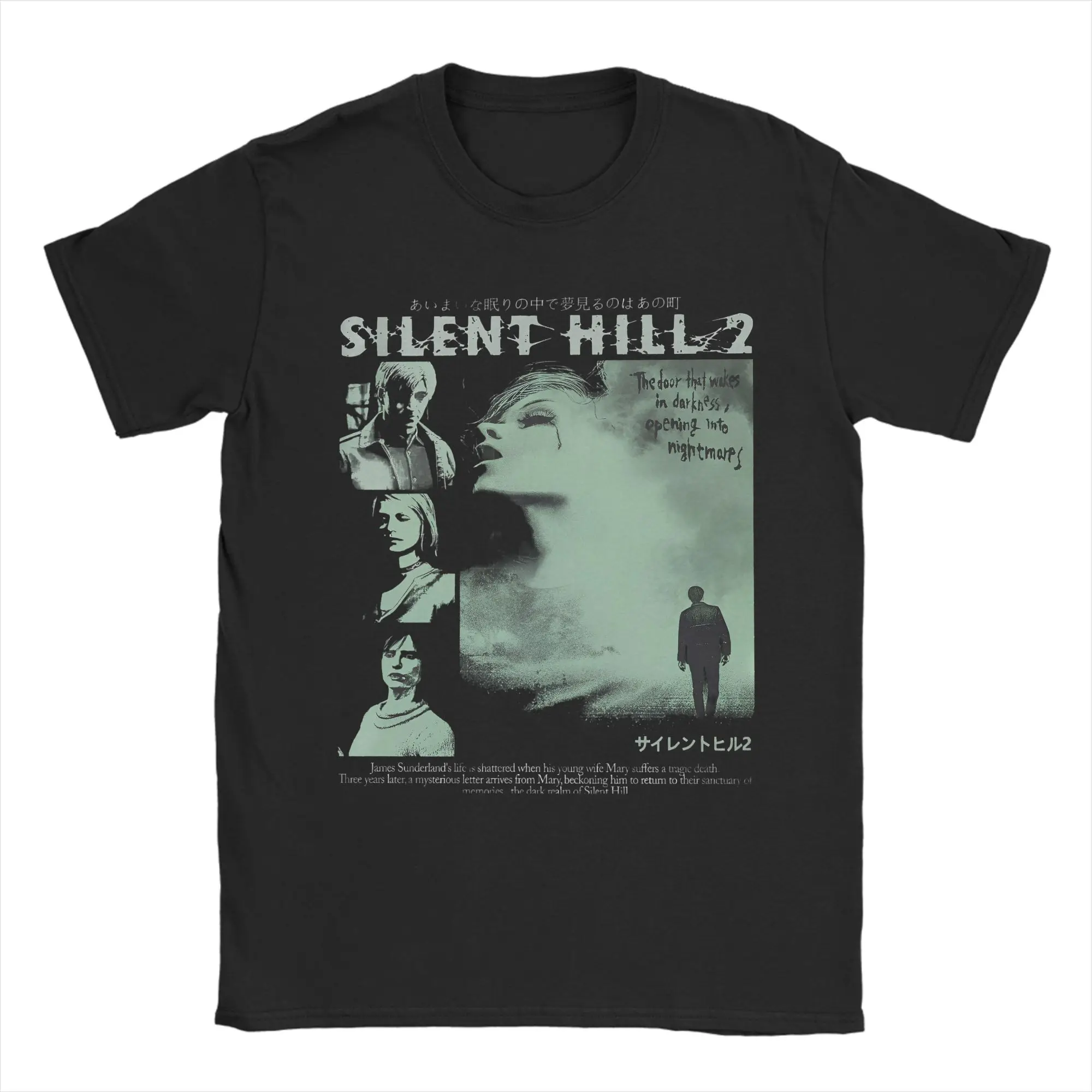 Pyramid Head Silent Hill 2 Remake Horror Monster Collage Popular T-Shirts Couple O-Neck Oversized Top Tees Short-Sleeve Tops