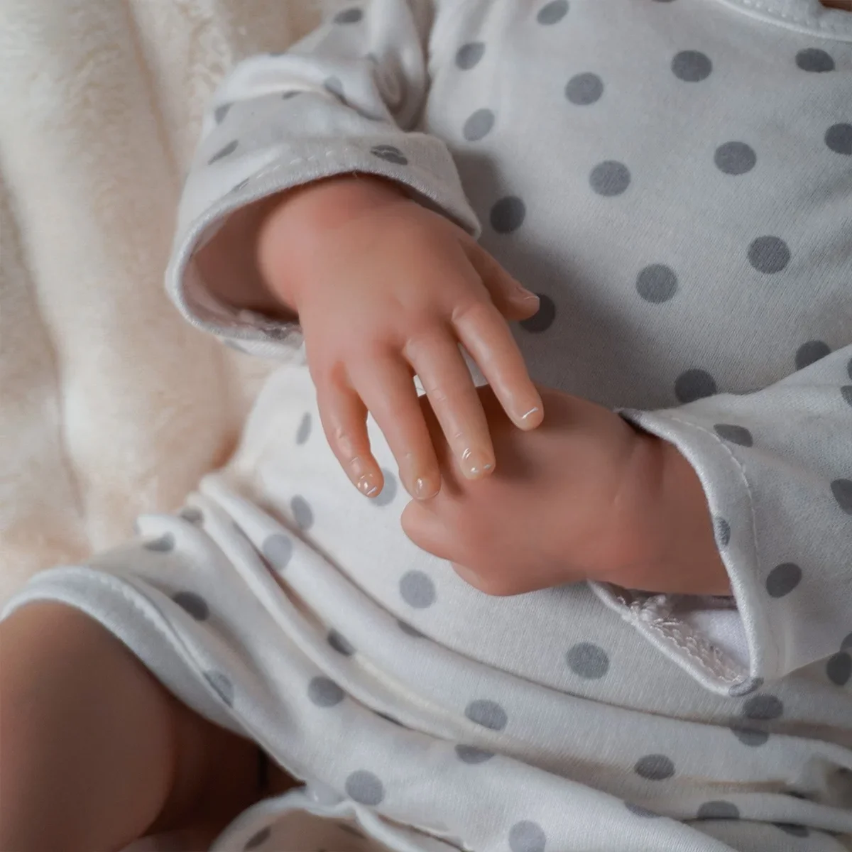 Joyora boneca reborn de 50cm com cabelo realista, brinquedo reborn, presente de natal, pele 3d, veias visíveis, como uma boneca recém-nascida