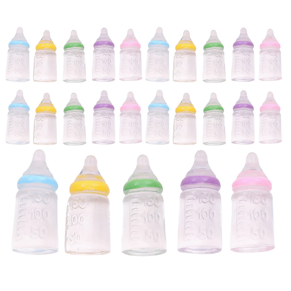 30-delig doe-het-zelf speelgoed babyshower feestdecoratie zuigfles waarschuwing: kleine jongen geschenkmand plastic miniatuurmodellen