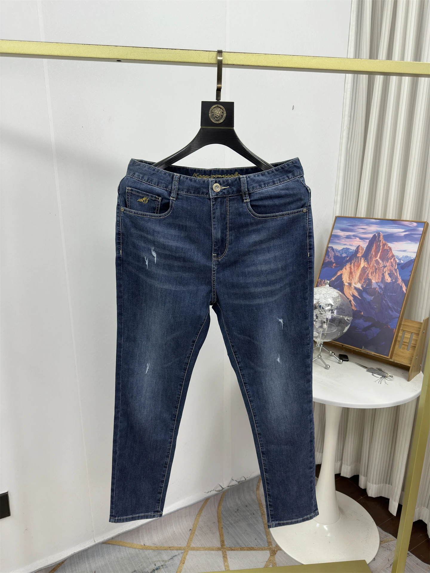 

Men's Straight Leg Jeans Breathable Skin-Friendly Lightweight Spring Classic Faionable Casual Cotton Polyester Blend