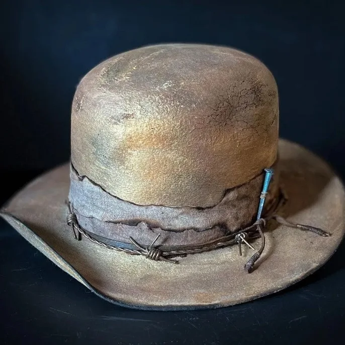 

Distressed Wool Felt Hat