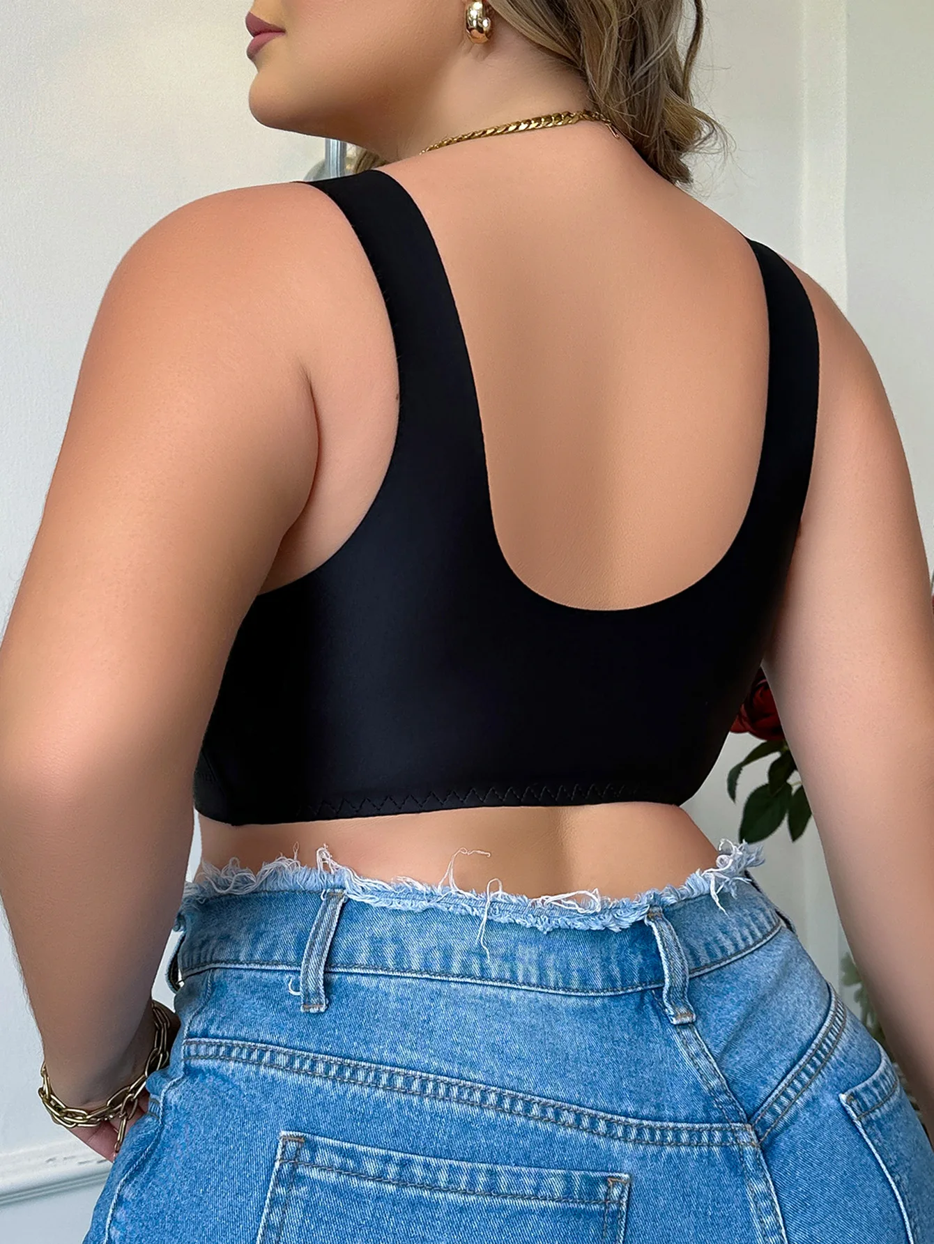 Women Front Closure Plus Size Bras Posture Corrector Lift Up Bra Wireless Bralette Gather Thin Soft Brassiere Top Vest S-5XL