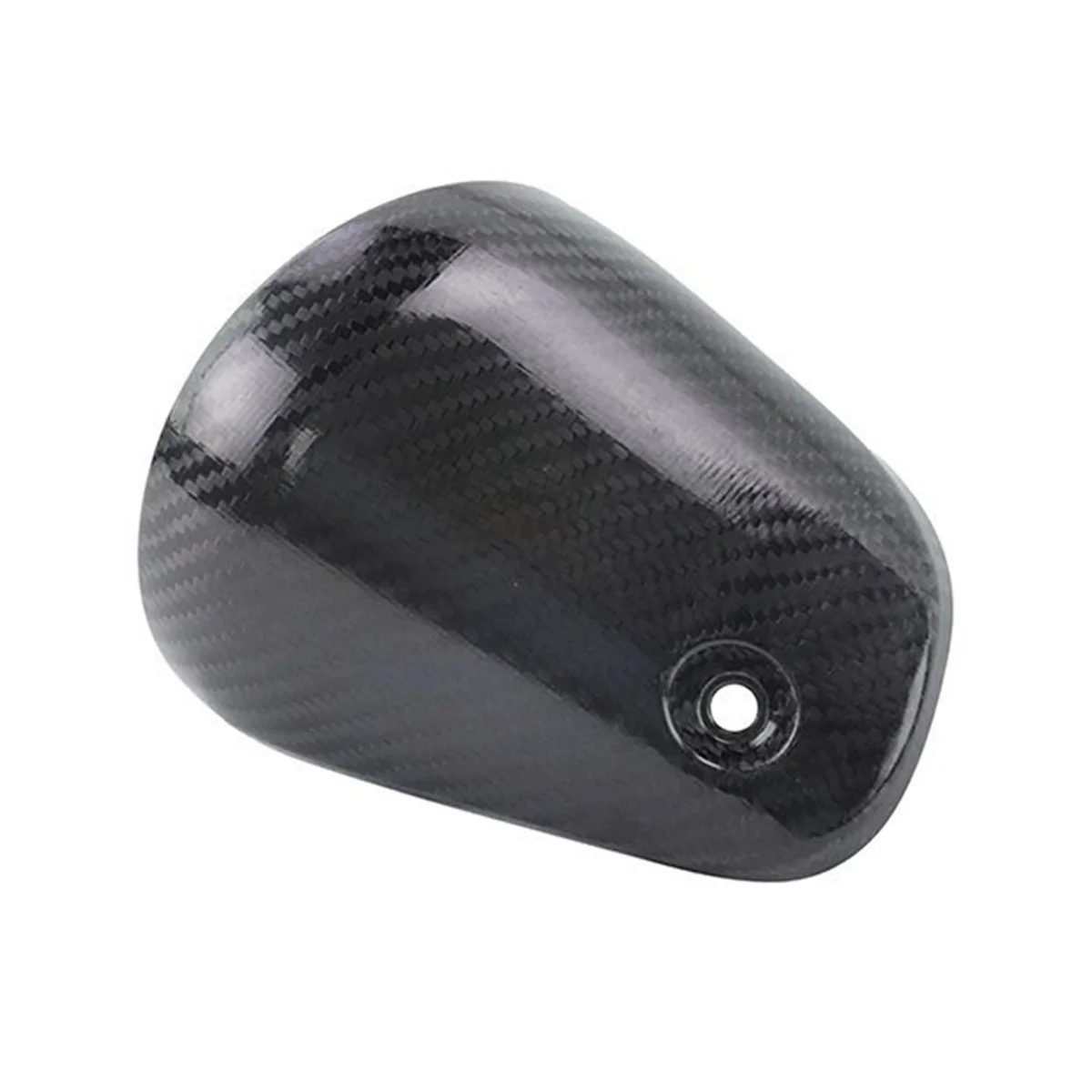 

Motorcycle Exhaust Muffler Link Pipe Cover Carbon Fiber Anti-Scald Cap Heat Shield Guard for Honda CB190SS