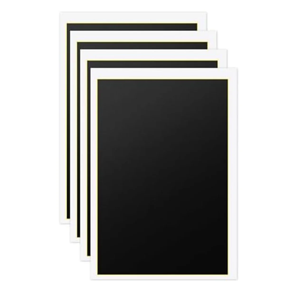 A76I 4 Sheets Laser Engraving Marking Paper, 15.35x10.63Inch Laser Color Engraving Paper (Black, 39x27cm)