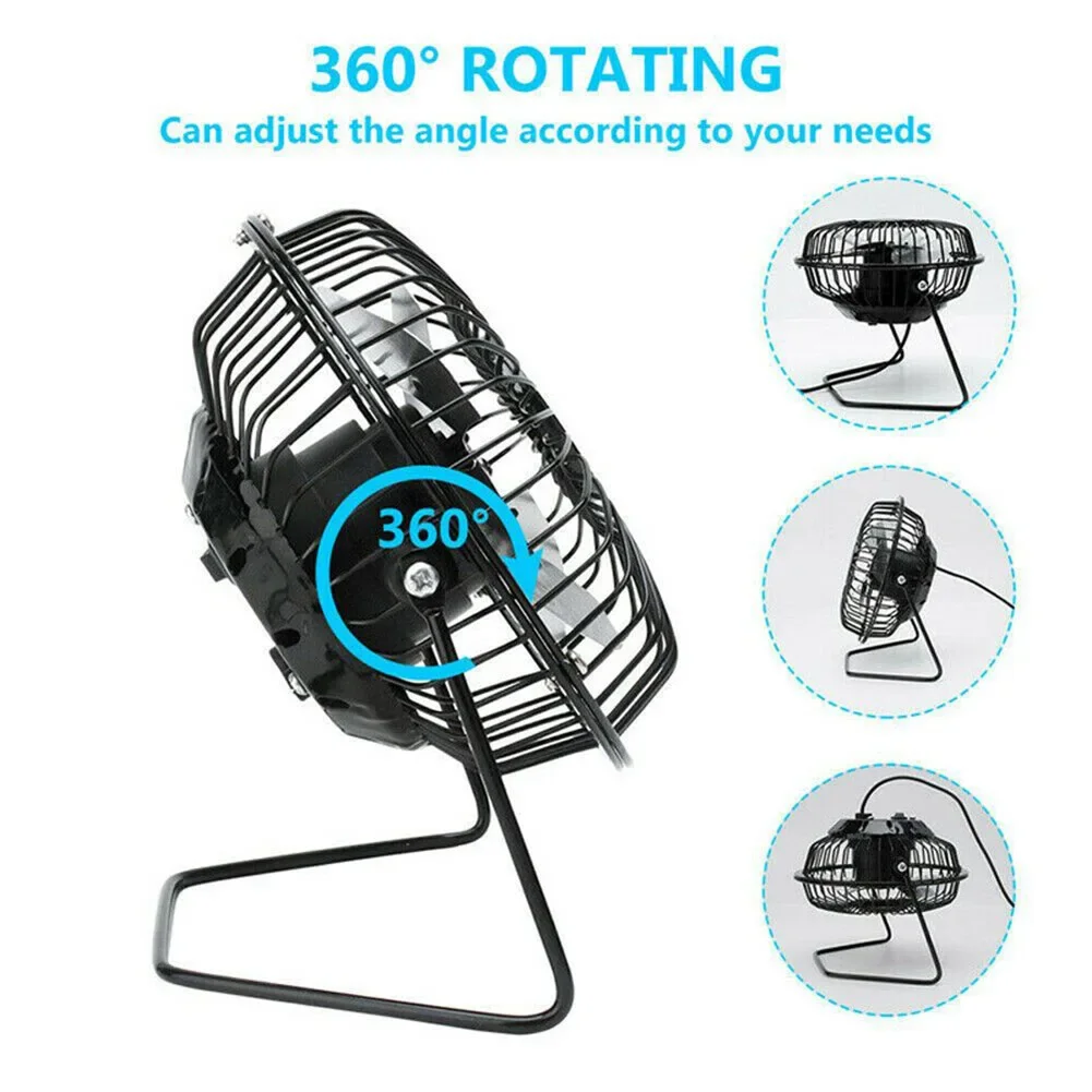 

4 Inch Desk Fan Strong Wind USB Fan Portable Mini Fan 360 Degree Rotatable Summer Cooling For Home Office Desktop