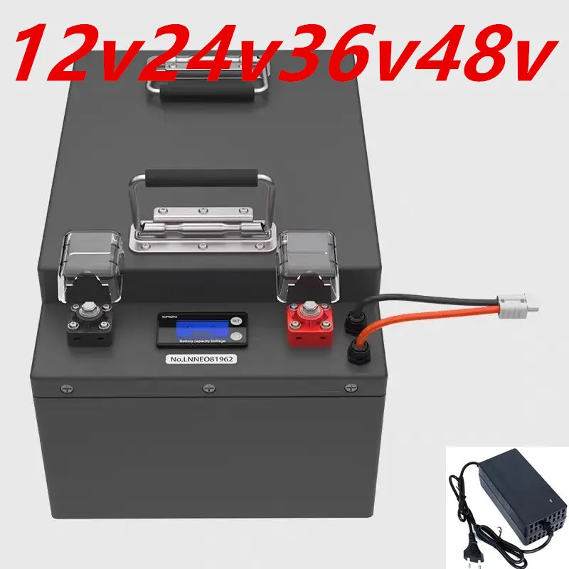 LiFePO4 Battery Pack for RV Solar Home Storage 12V 24V 36V 48V 100Ah 200Ah 300Ah Lithium Iron Phosphate with Built-in BMS No Tax
