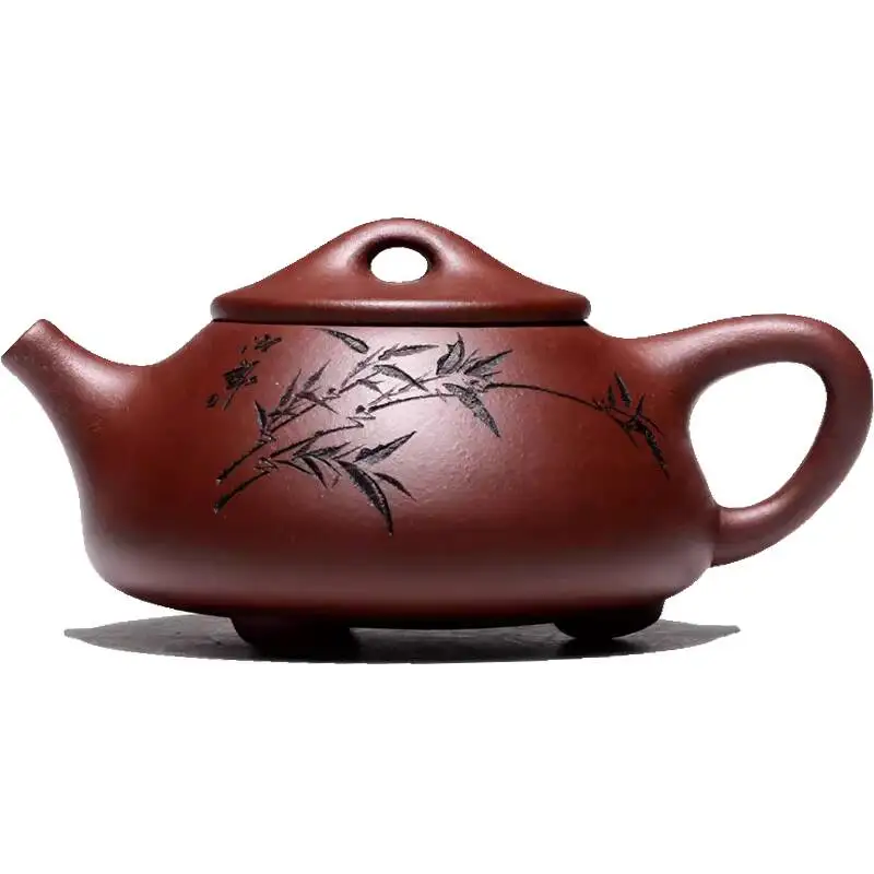 Changtao Yixing Handmade Purple Clay Teapot Household Tea Li Xiaolu Bamboo Leaf Stone Ladle Set 200Cc