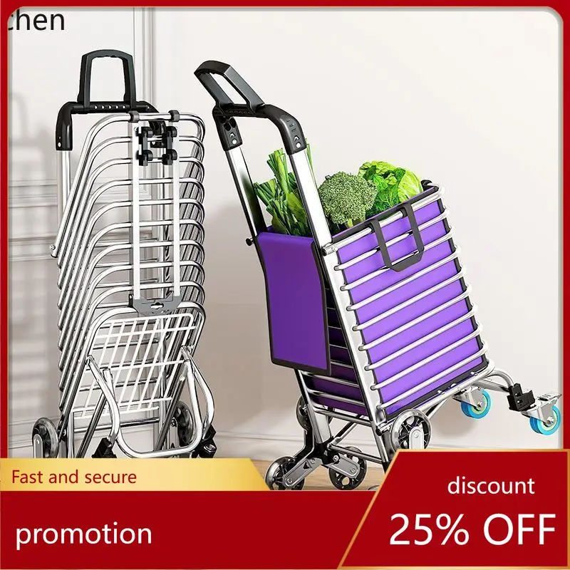 

Hxl portable shopping cart - stair climbing, hand-pulled, foldable, lightweight grocery cart/wheeled cart