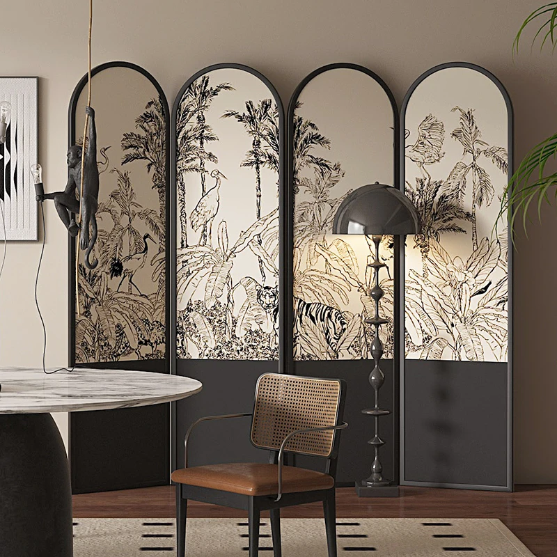 Salon à écran français, cloison pliante, chambre mobile, simplicité moderne, bois massif