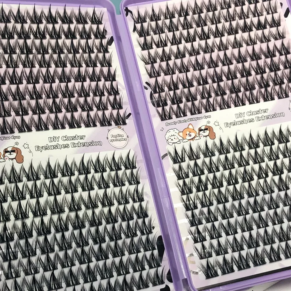 32 Rows 320PCS  Eyeslashes Extension False EyeLash Clusters Book Makeup DIY Individual Lash Cluster Kit Segmented Grafting Mink