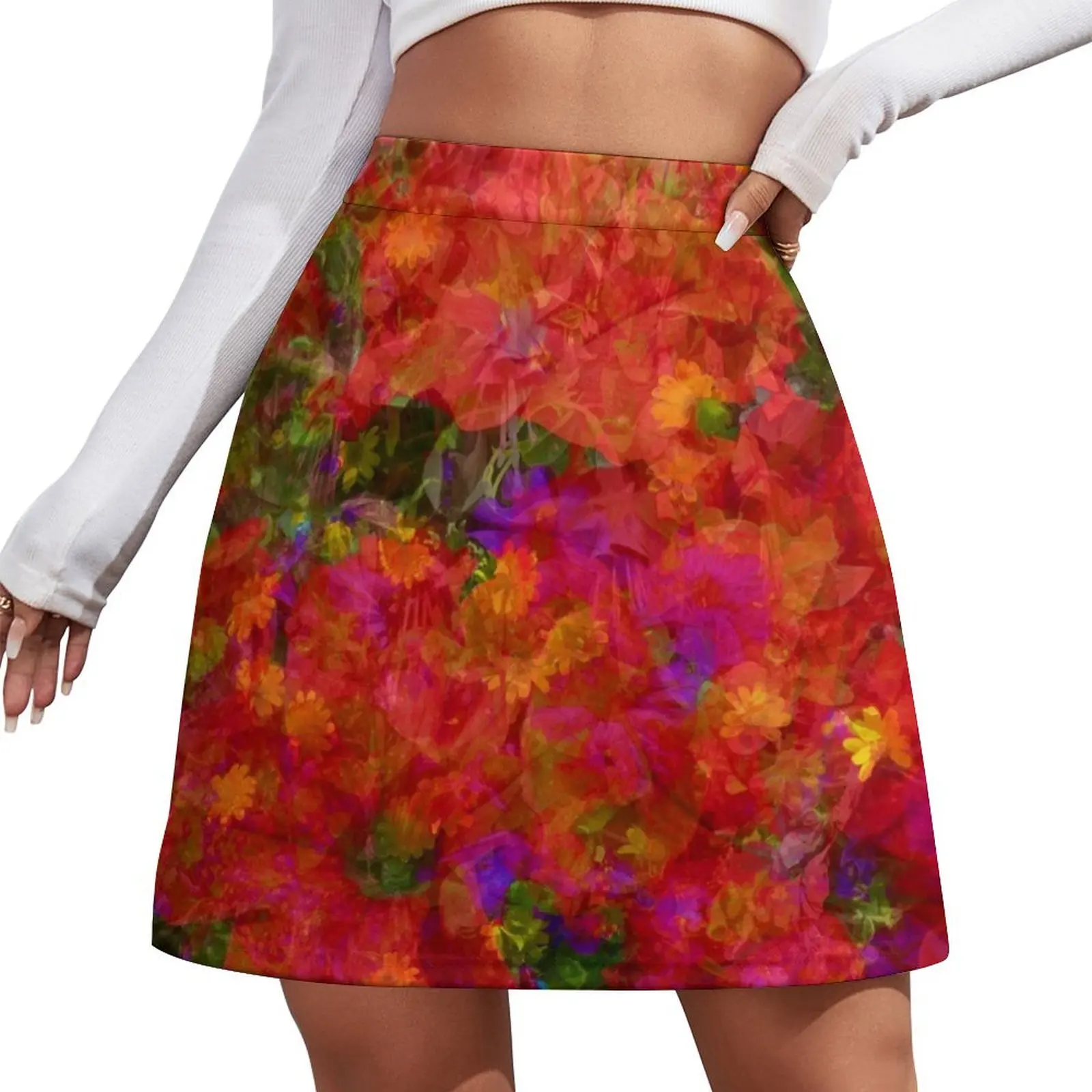 

Flower blend Mini Skirt luxury designer clothing women skirt women micro mini skirt extreme