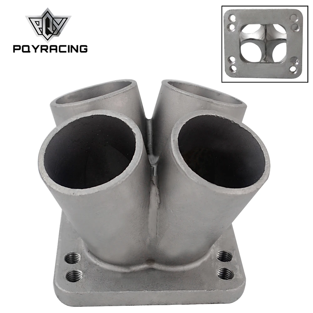 PQY - Cast Stainless Steel 4-1 Turbo Header Manifold Merge Collector T3 T4 With T3 Flange PQY-THM01-4