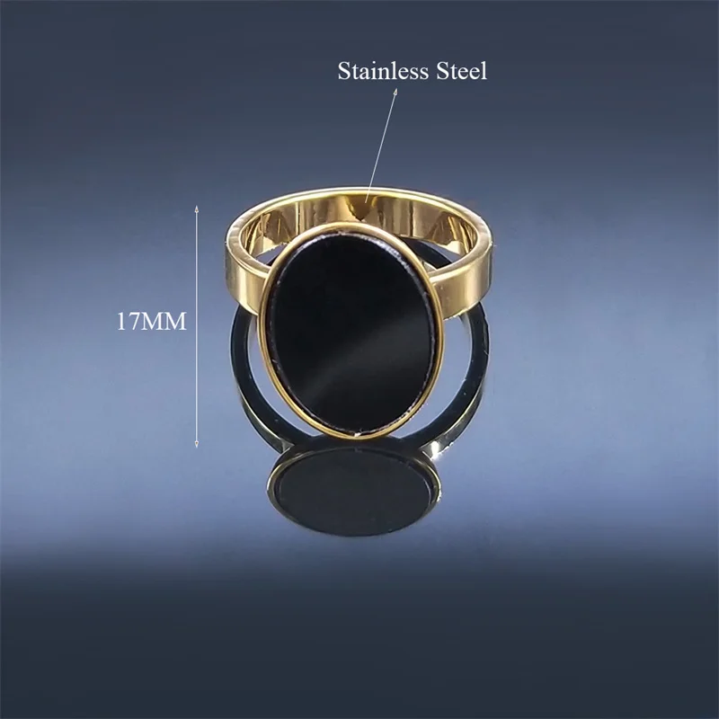 High Quality Fashion Brand Round Ring Women Stainless Steel Gold Color Finger Rings Jewelry Gift anillo acero inoxidable R314S05