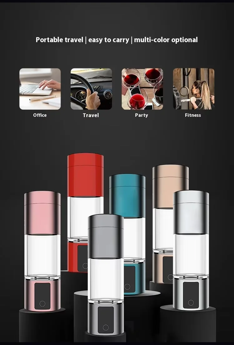 2025 New Hydrogen Water Generator H2 Hydrogen Water Cup Portable Rich Hydrogen Water Bottle