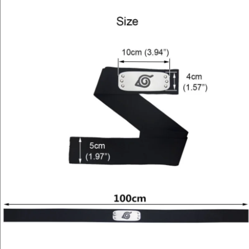 NARUTO Akatsuki Cartoon Stirnschutz Zweidimensionales Metall-Stirnband COS Kostüm-Requisiten Spielzeug Anime-Merchandise Großhandel – Detail 2