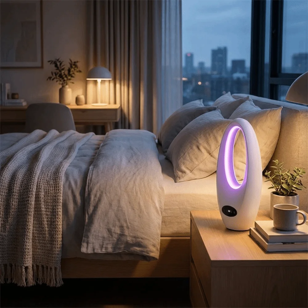Bladeless Design Vertical Bladeless Fan Soft Airflow Sleek Structure Standing Fan Stable Design Smooth Airflow Low Noise Fan