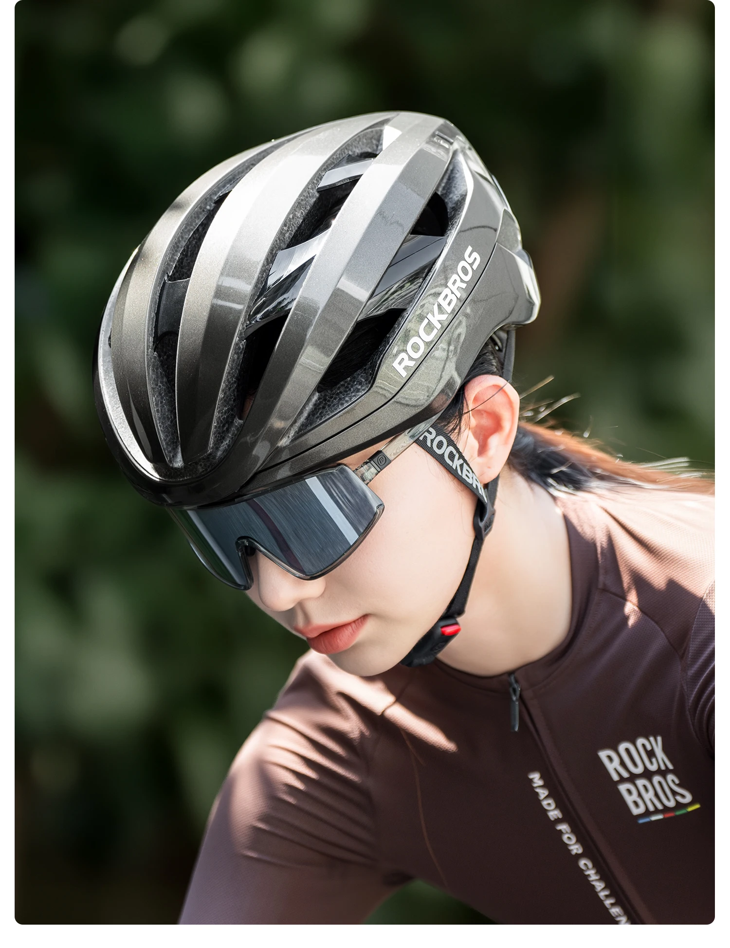 ROCKBROS Fahrradhelm ultraleicht atmungsaktiv hochfester Kopfschutz Sicherheitshelm Kopfbedeckung mit Schnellverschluss und magnetischer Schnalle – Detail 20