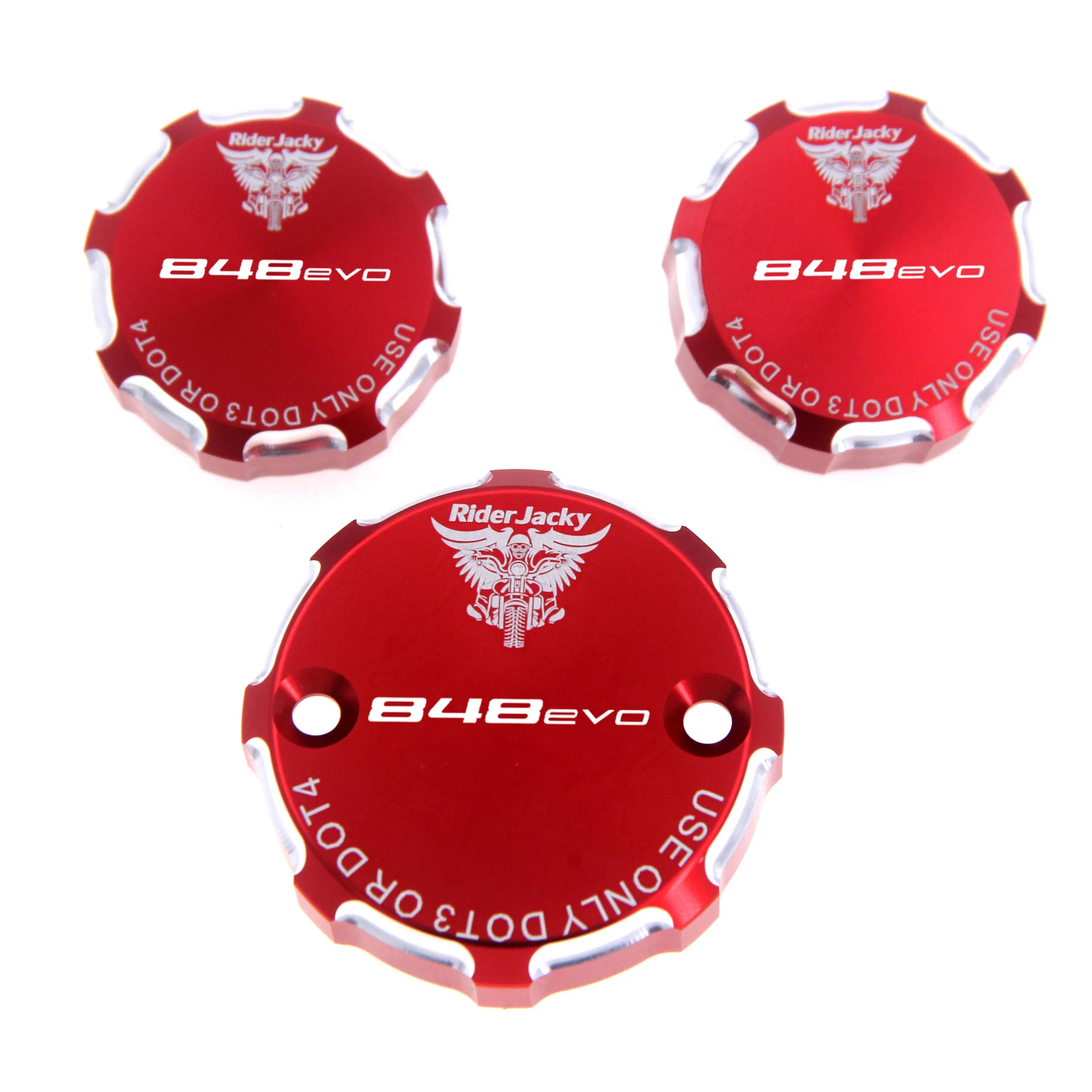 Front & Rear Brake Clutch Reservoir Cover Fits For DUCATI 848/EVO 2008-2013 EVO Cap Oil Tank Cup Motorcycle Accessories