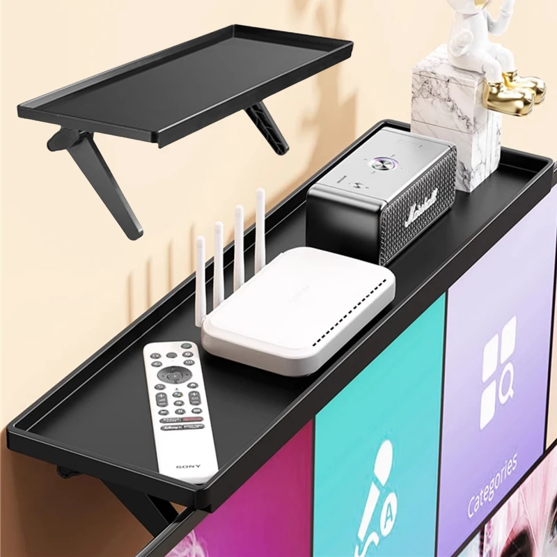 Adjustable TV Screen Top Shelf Computer Monitor Desktop Screen Top Storage Rack TV Media Box, Router Shelf Rack Home Organizer