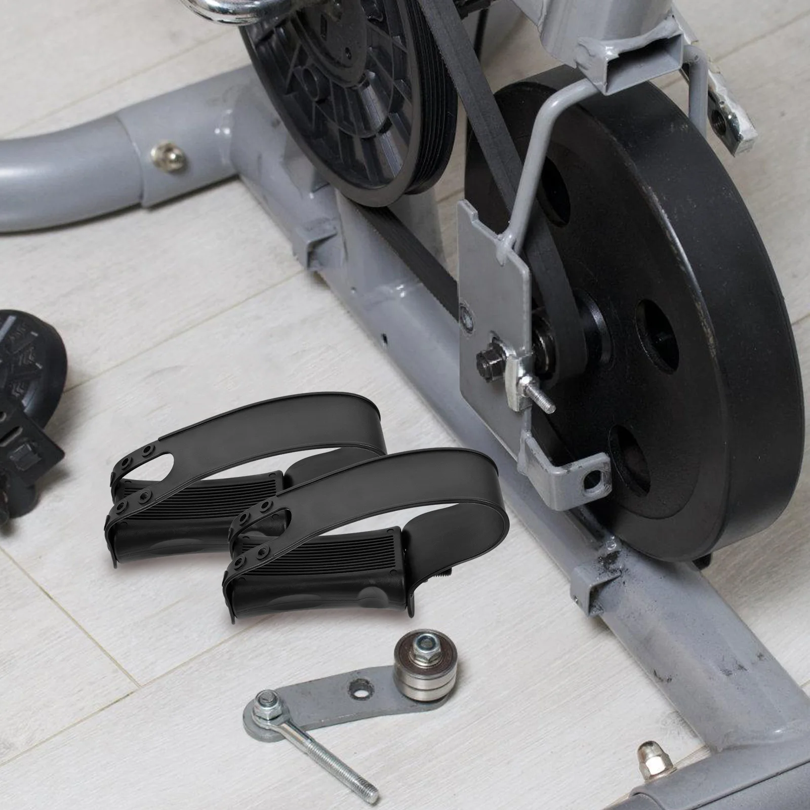 

1Pair Heavy Duty Bike Pedals Nonslip Adjustable Strap for Exercise Bikes Perfect Gift for Cyclists and Fitness Enthusiasts