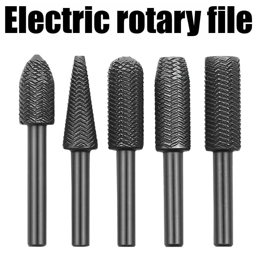 Juego de limas rotatorias eléctricas de doble corte, modelos completos, limas de acero superresistentes para trabajar la madera y pulir metales