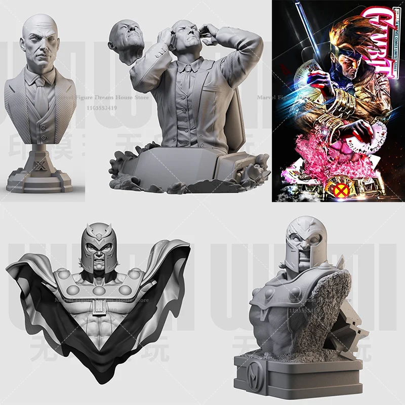 

1/16 1/10 Scale DIY GK 3D Bust Resin Un-panited White Self-assembly Dolls Professor Charles and Max Separate and Break Away
