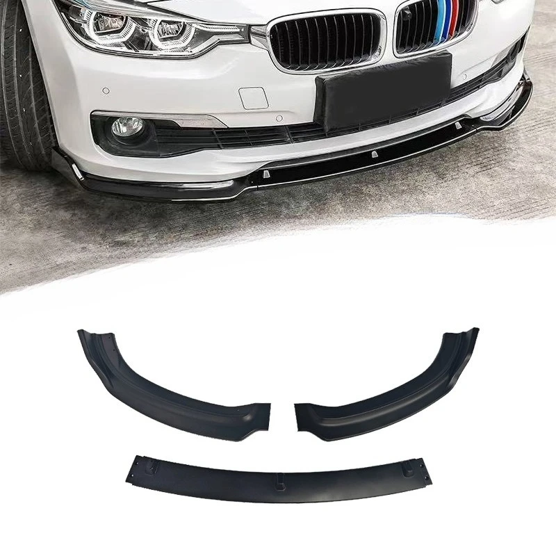 

For BMW 3 Series F30 2013-2019 3-Piece Front Lip Spoiler Premium Sport Style Direct Fit Exterior Styling Body Kit Upgrade Parts