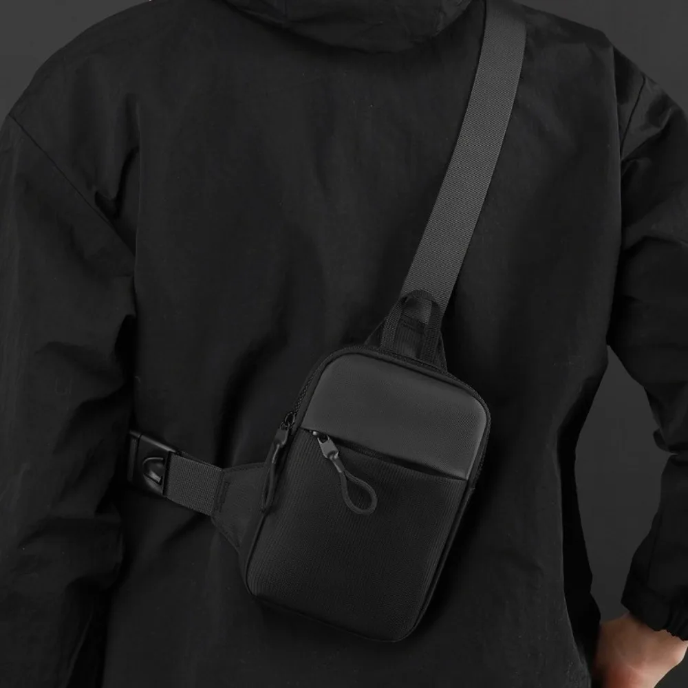 

Портативная мужская нагрудная сумка на молнии с несколькими карманами, водонепроницаемая мужская сумка на плечо, сумка для телефона, спортивная нагрудная сумка для тренировок