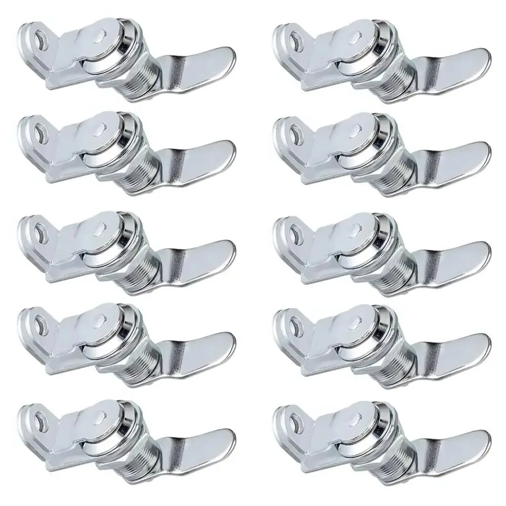 Brand New 10PCS Zinc Alloy Industrial Cam Locks Mailbox Metal Cabinet Locks Letterbox Locker File Cabinet Locks with Lock Tongue