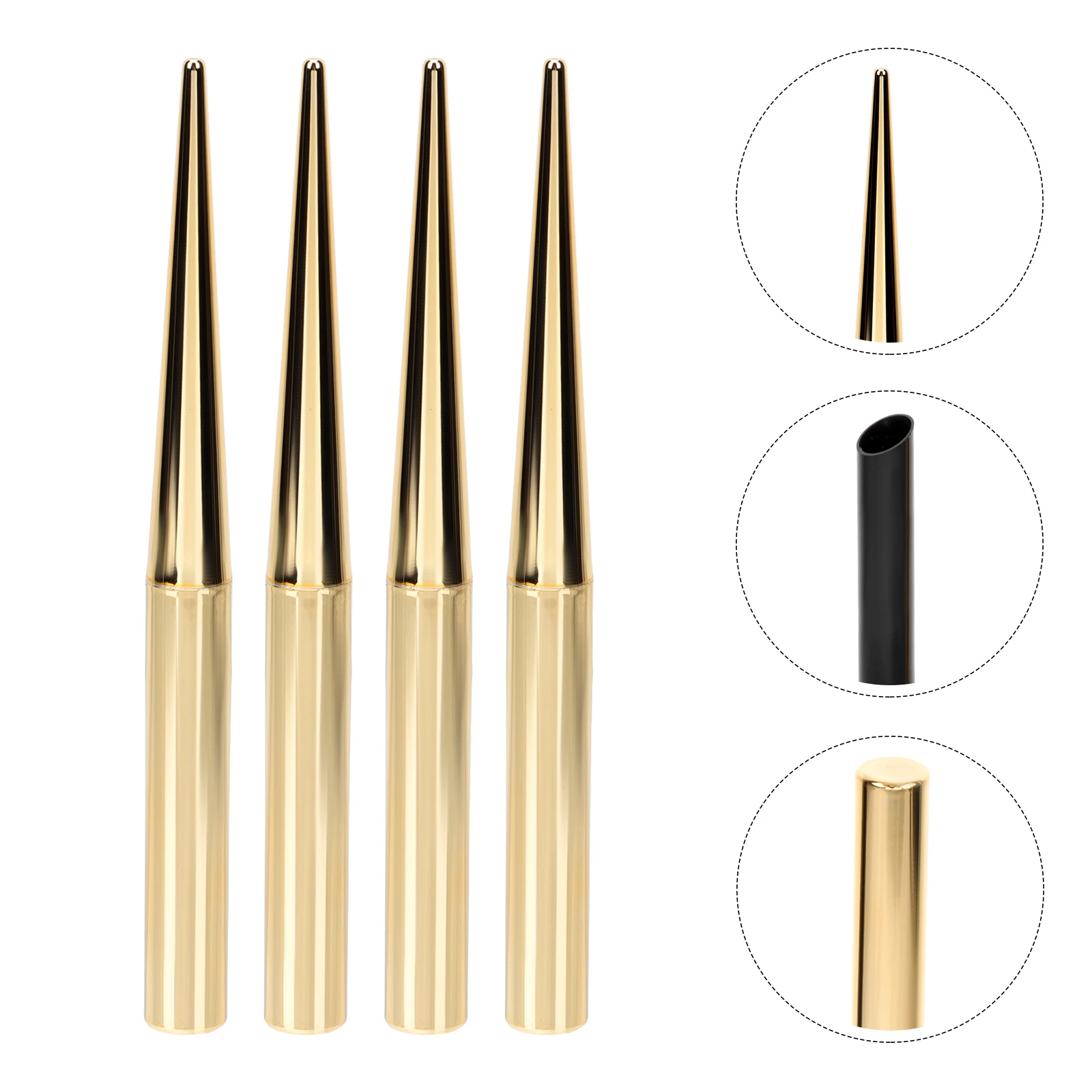 

4pcs Tubes DIY Refillable Lipstick Bottle Matte Lip Cream Containers Plastic Lipstick Tube Refillable ABS Plastic Bottle Gift