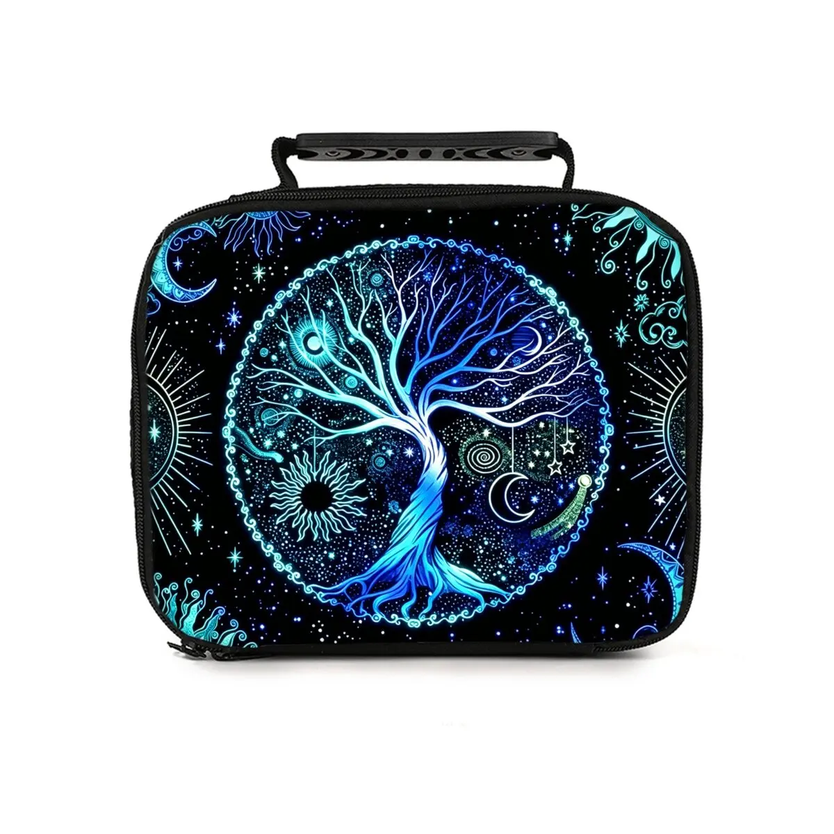Tree Of Life Print Children's Lunch Bag Best Gift for Boys Girls 2D Flat Cartoon Zipper for School Outdoor Picnics Bento