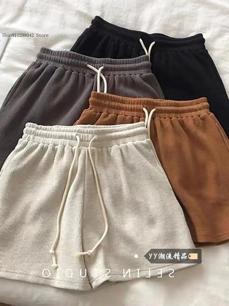 Summer and Autumn Commuting Pure Color Outdoor Leisure Sports Home Sleeping Pants Walking Shorts Female