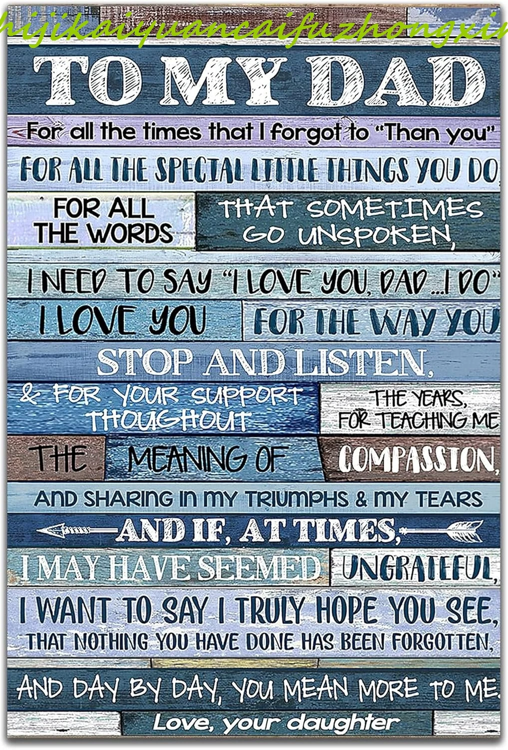 to My Dad I Want to Say I Truly Hope You See 8 x 12 Metal Sign Wall Decor Home Decor