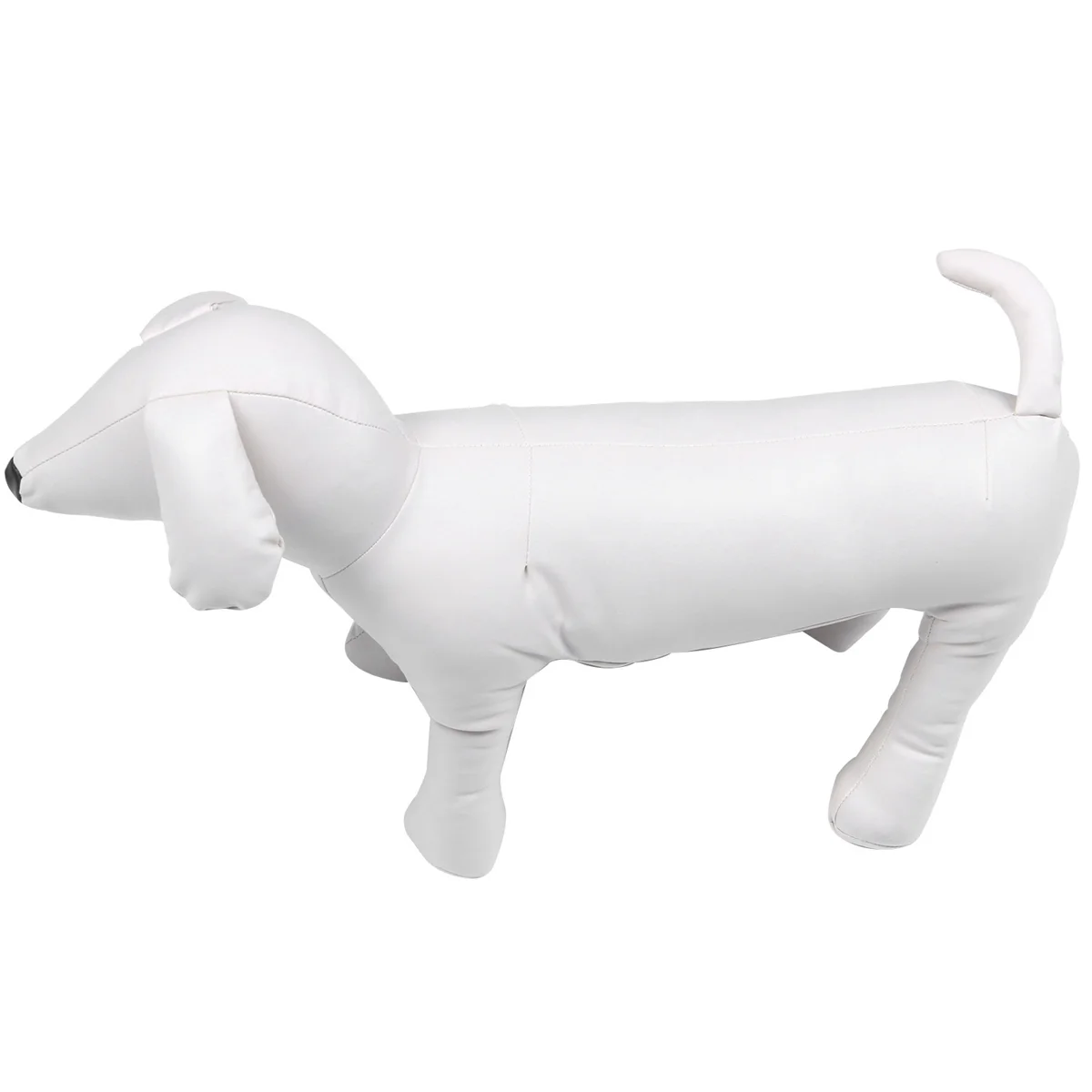 Leather Dog Mannequins Standing Position Dog Models Toys Pet Animal Shop Display Mannequin White L