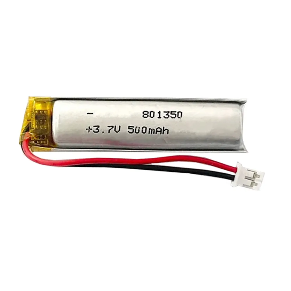 10PCS 801350 3.7V 500mAh Rechargeable Polymer Lithium Lipo Battery for GPS DVD Speaker Bluetooth Headset Recorder E-Book Camera