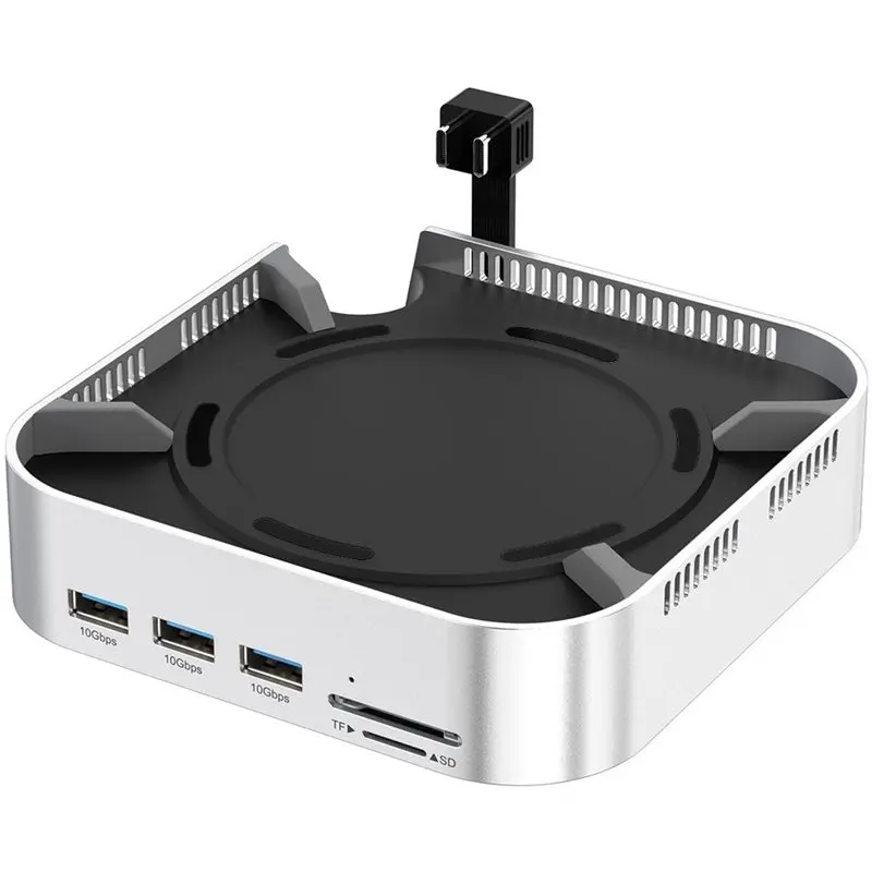 Superior Expansion Dock 4K 60Hz Output, Dual M. 2 Nvme SSD Enclosure, USB 3.2 Multi-Port HUB For Mac Mini Docking Station Bas