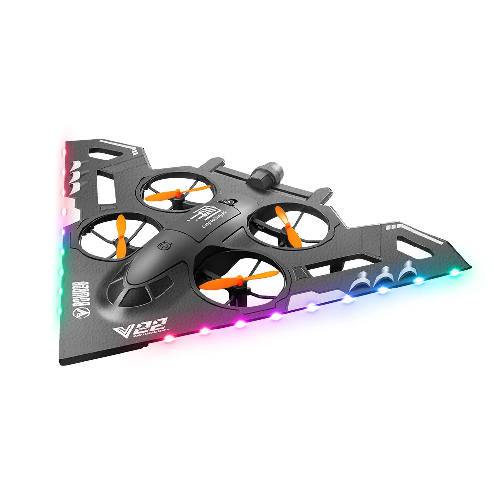 V22 UAV 원격 제어 항공기 해상, 육상 및 공중 모델 충돌 방지 폼 항공기 글라이더 4축 UAV 어린이 휴가