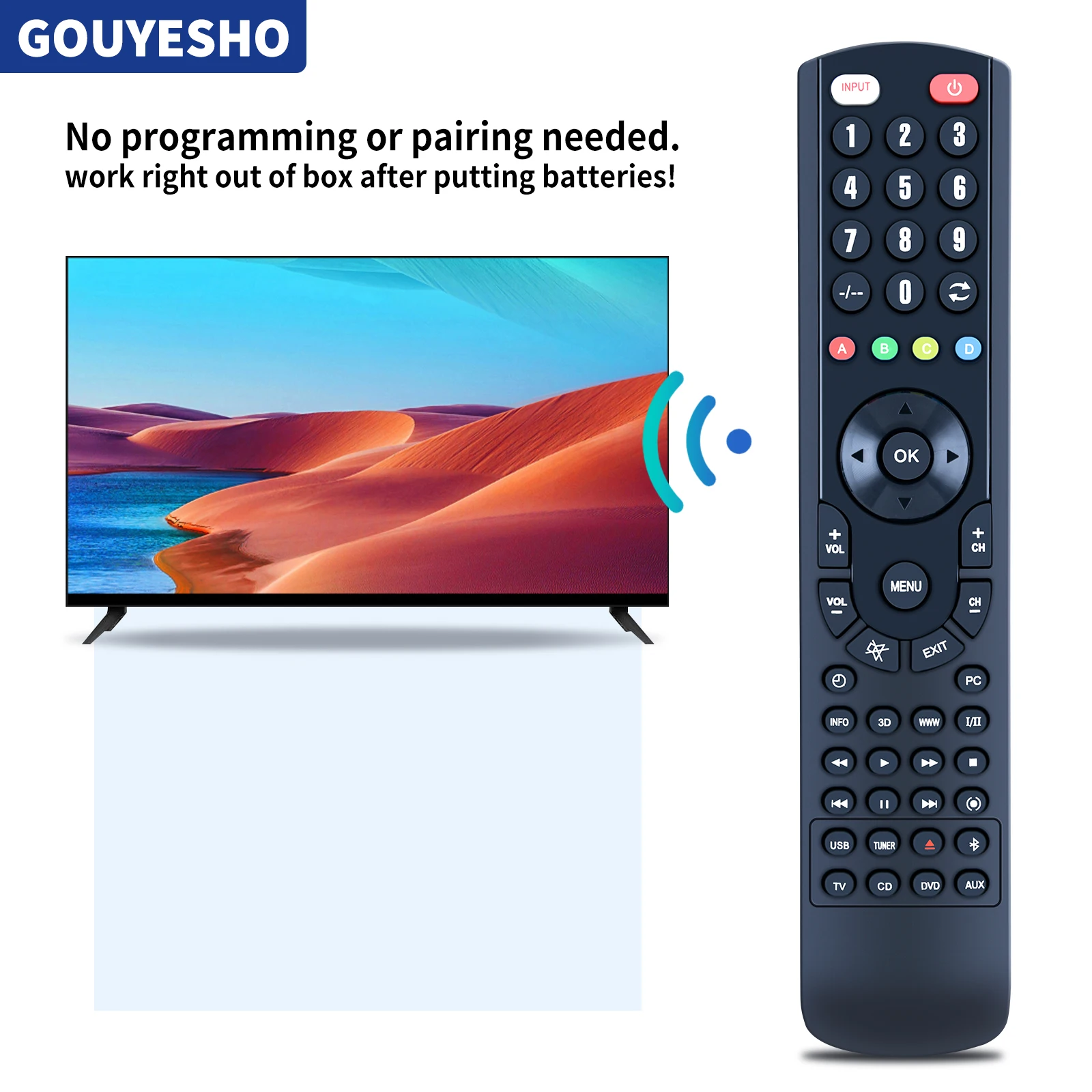 RAV386 tary 98400 US Remplacement Télécommande Pour Yamaha AV Récepteur RX-V3900 RX-V3800