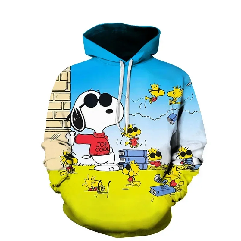 2024 Hot sale Snoopy 3D Printed Boys and Girls Spring and Autumn New Fashion Hoodies men’ s Adult Street Leisure pullover