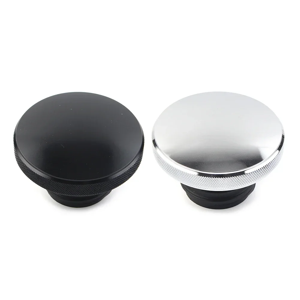 Per Harley Dyna Road King Heritage Softail 1982-up Alluminio Nero/Cromo Moto Tappo Gas Ventilato Coperchio del Serbatoio Del Carburante