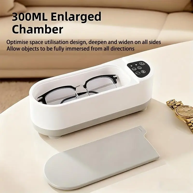 New Ultrasonic Eyeglass Cleaner, Jewelry, Denture & Contact Lens Cleaner, Disinfection Tool, Ideal Home Essential