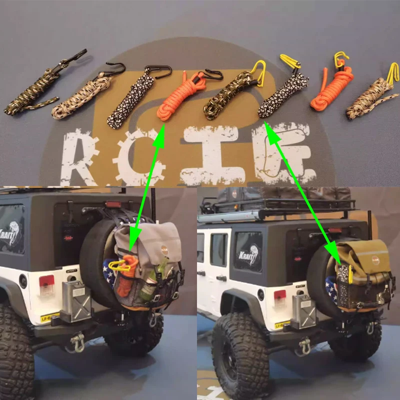 1: 10 RC remote control vehicle simulation tie rope suitable for TRX-4 SCX10 90046 90047 D90 rc4wd DIY modification accessories