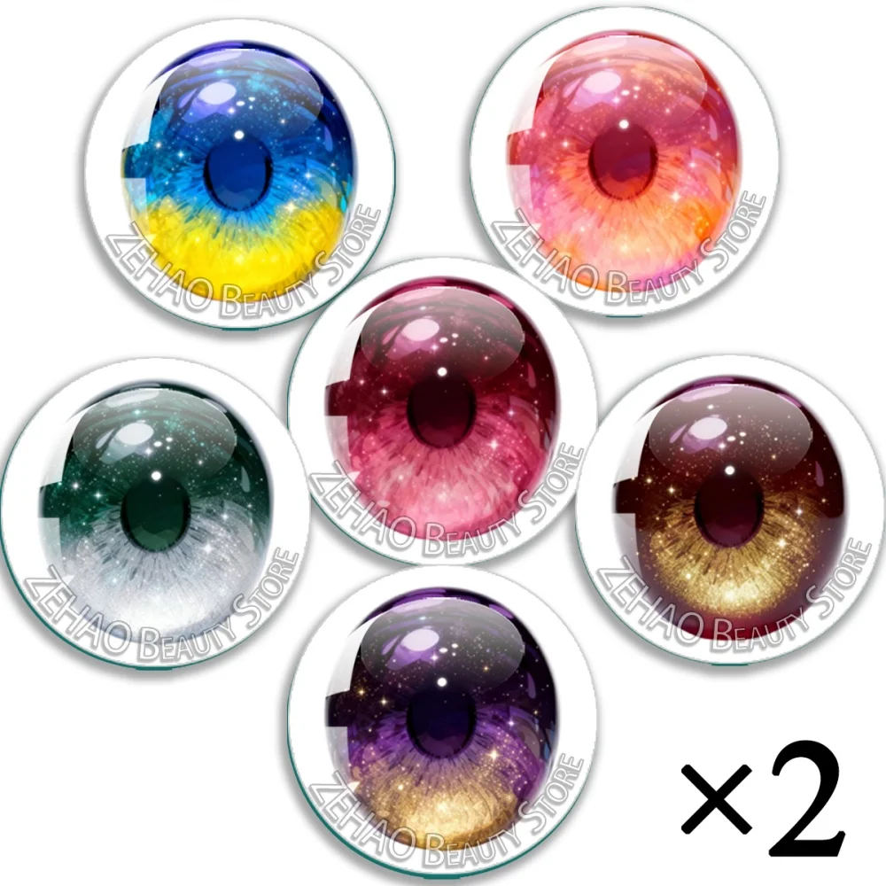 Cute Blyth Doll Glass Dolls Eye Chip DIY Crafts Eyeballs 10MM-40MM for Blyth Dolls Drop Glue Eye Pupil Girl Toy Eyes Gifts JD016