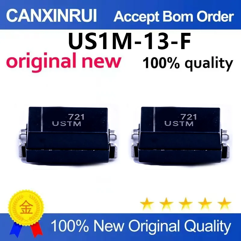 （5pcs-100pcs）Original genuine US1M-13-F silk screened US1M package SMA 1000V 1A ultra fast recovery diode