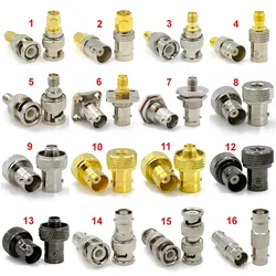 BNC to SMA / RP-SMA RF Adapter Connector Male Female Straight 4-Hole Flange Coaxial Converter for FPV WiFi Radio Antenna Systems