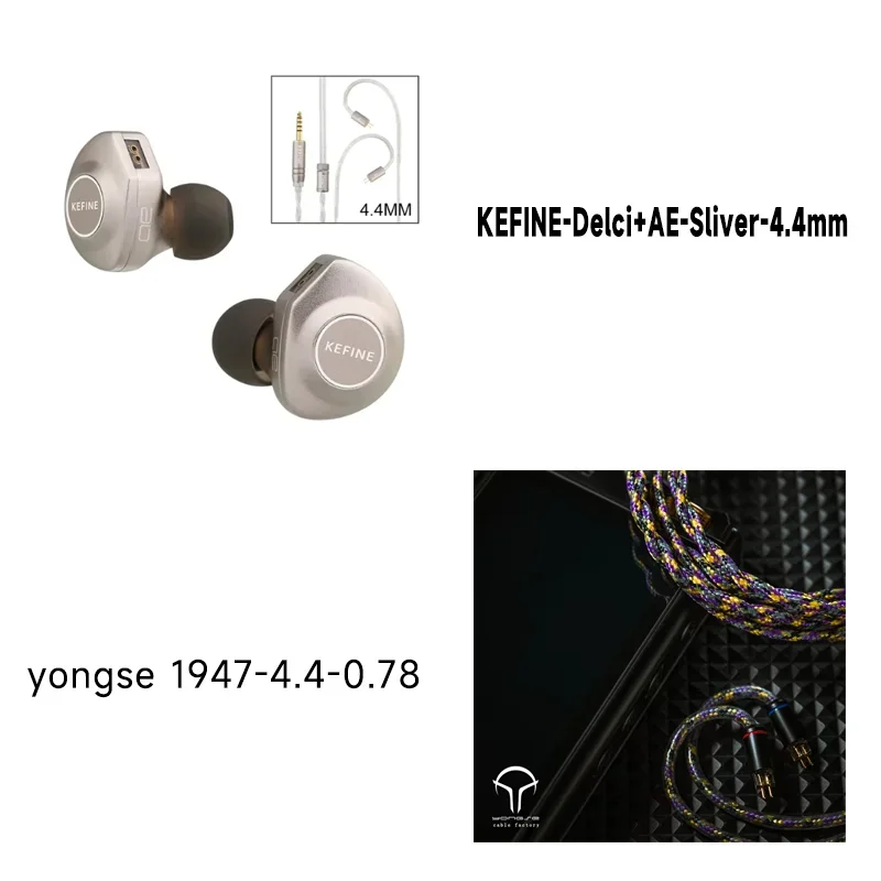 سماعة أذن Kefine X ANGELEARS Delci-AE مقاس 10 مم DLC + PU ذات غشاء ديناميكي IEMs Hi-Fi I n-ear مع نمطين ضبطين