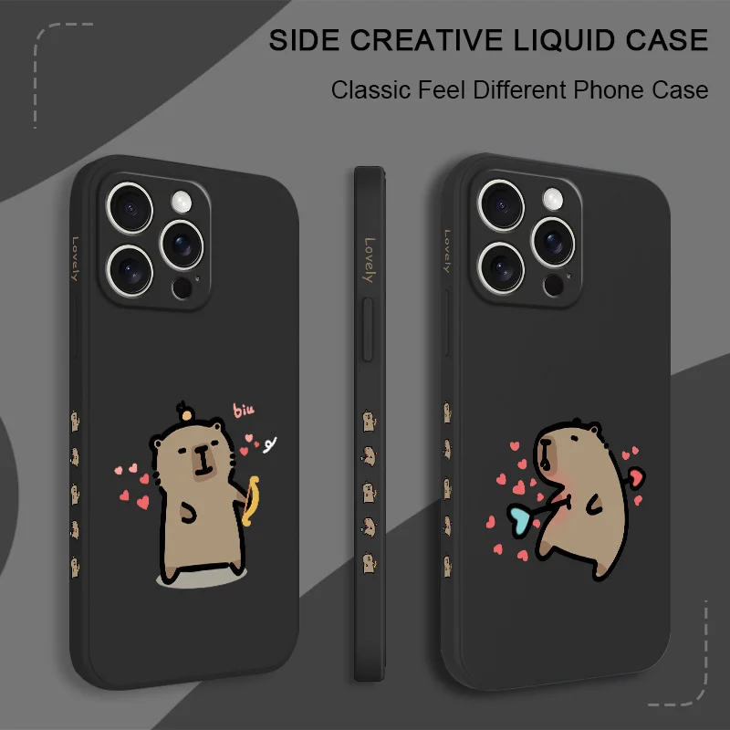 

Cupid Capybara Phone Case For iPhone 17 16 16e 15 14 13 Plus Pro Max Mini Silicone Cover