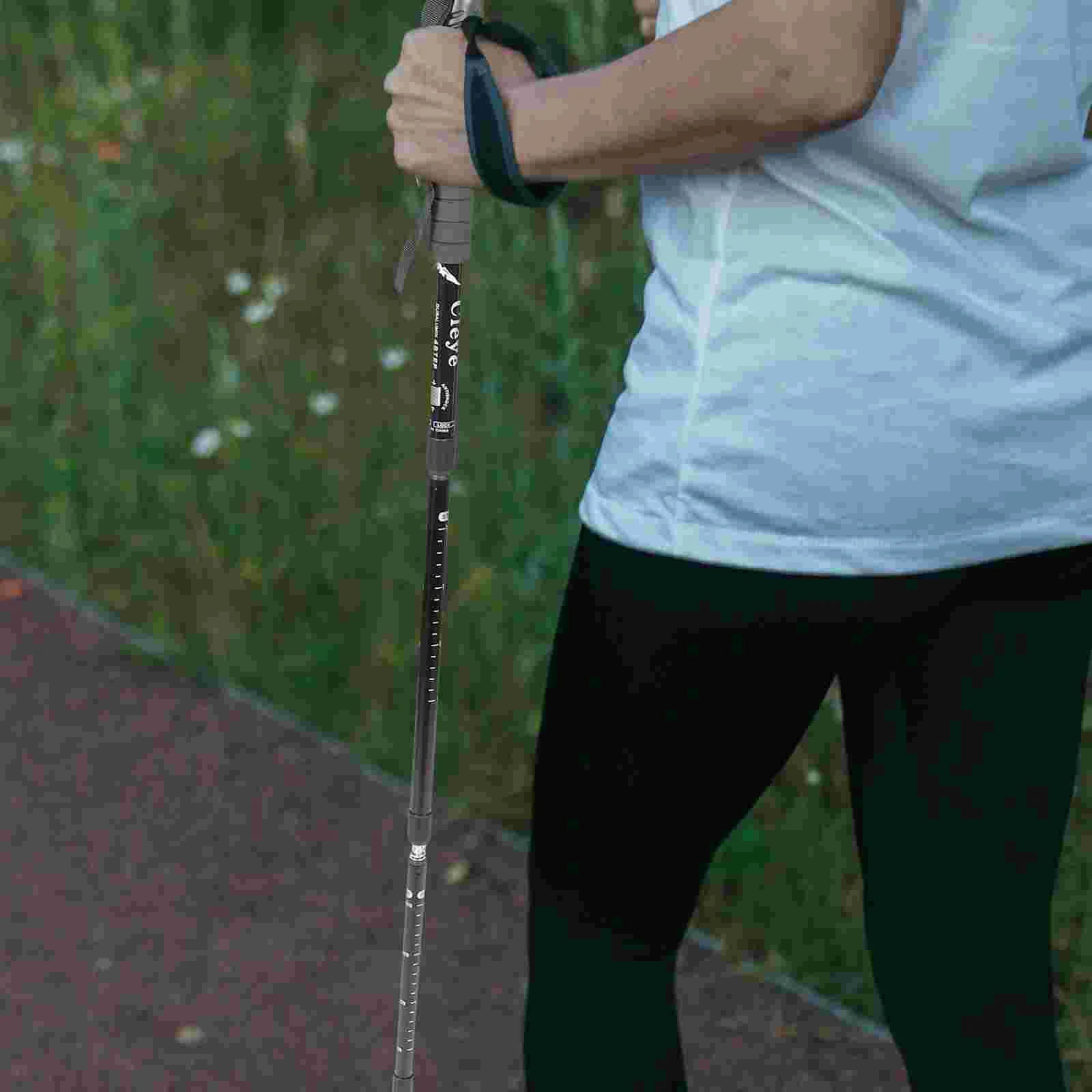 Aluminum Alloy Walking Stick Pole for Elderly Seniors Retractable Hiking Travel Cane Outdoor Adjustable Trekking